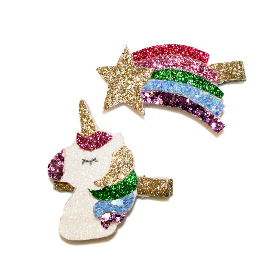 Unicorn & Shooting Star Clips