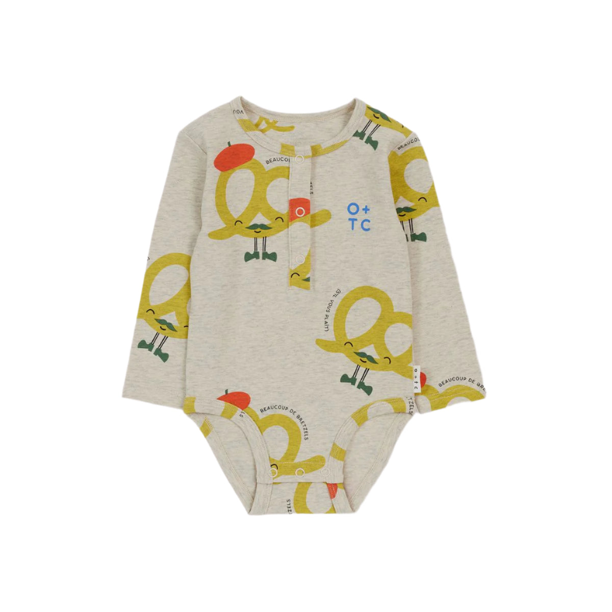 Monsieur Pretzel Long Sleeve Bodysuit