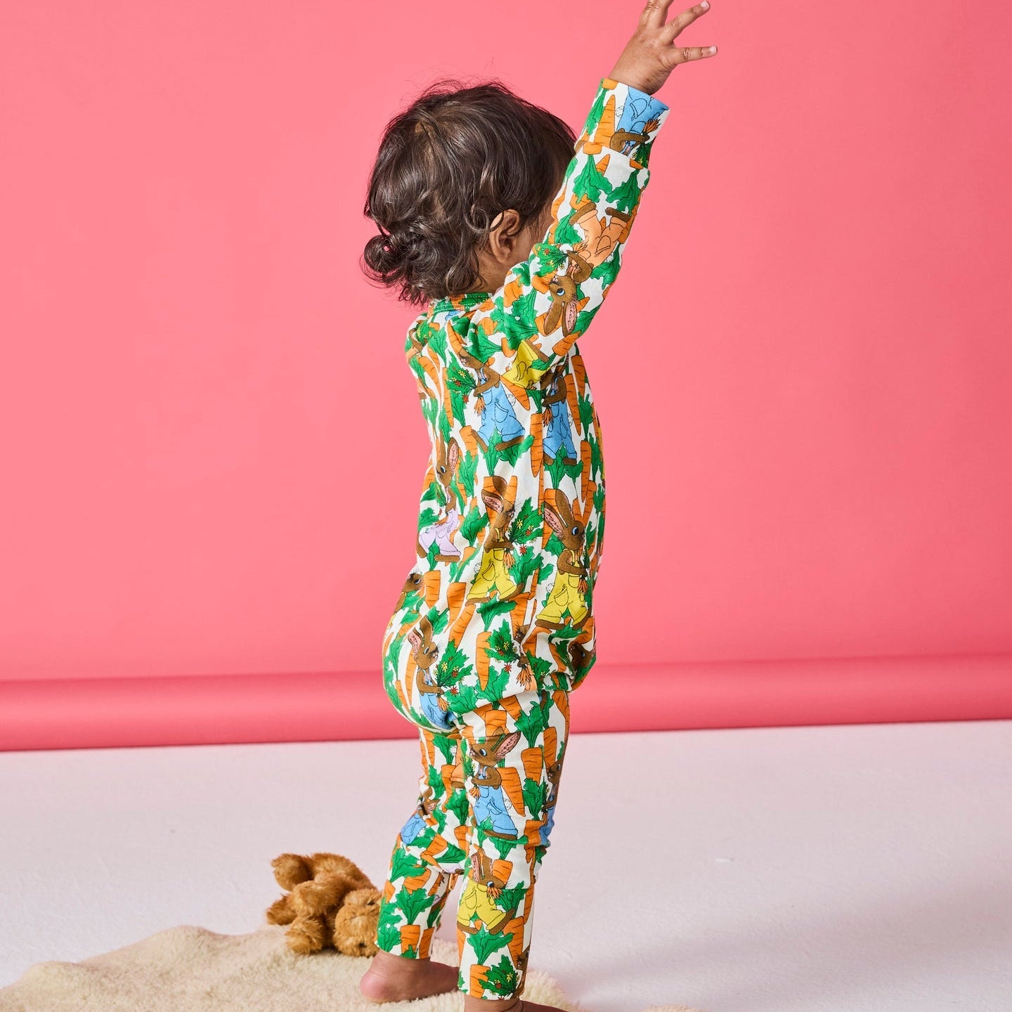 Carrot Joy Organic Long Sleeve Zip Romper