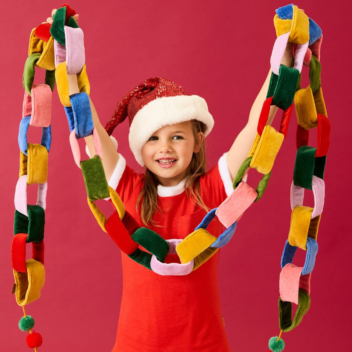Festive Velvet Chain Garland