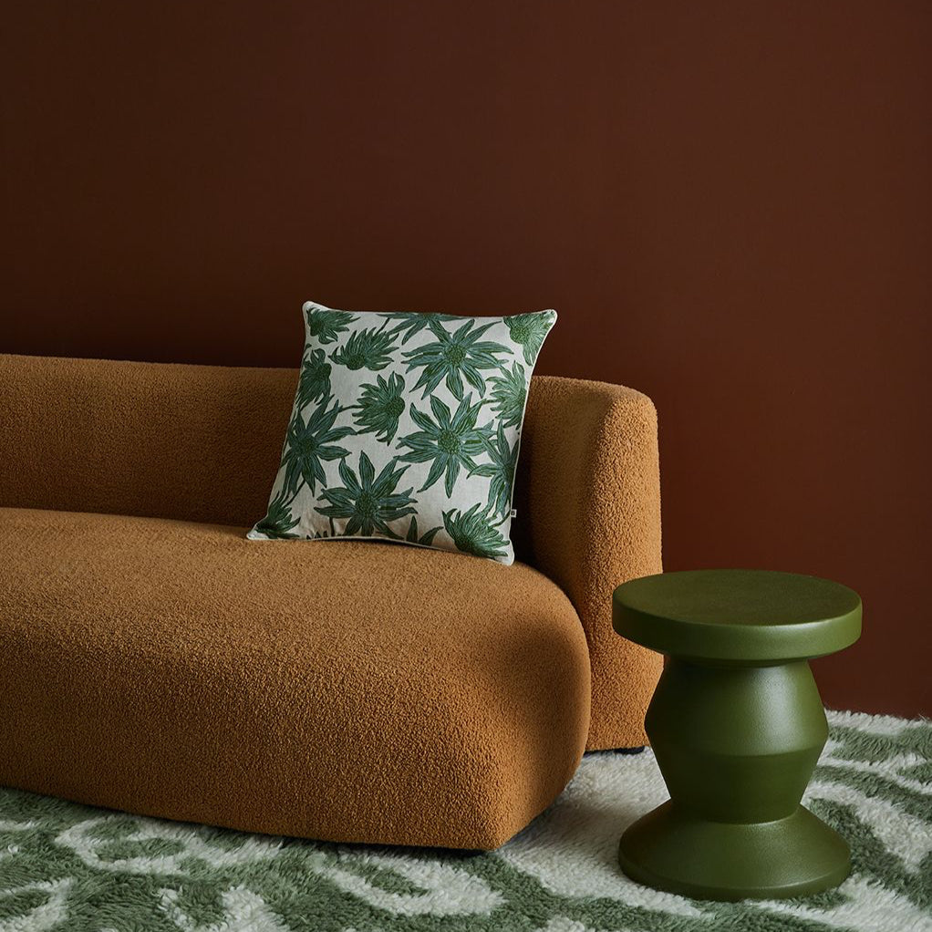 Flannel Flower Khaki Cushion