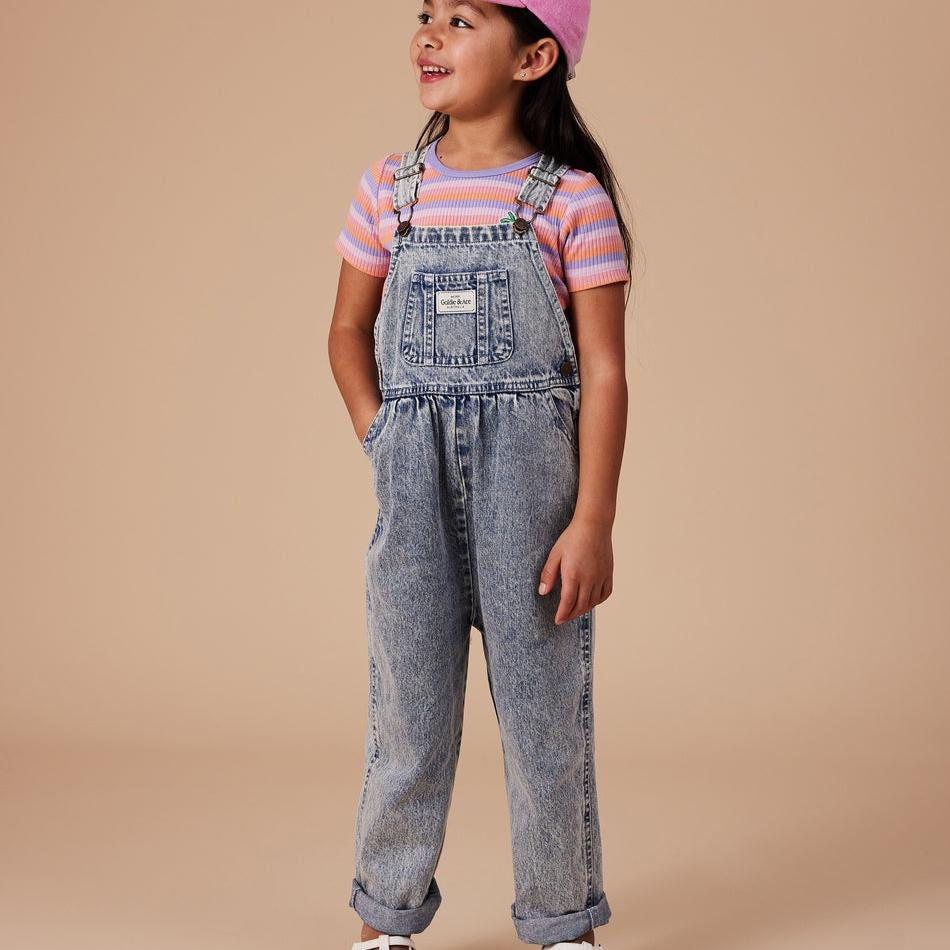 Austin Vintage Wash Kids Denim Overalls