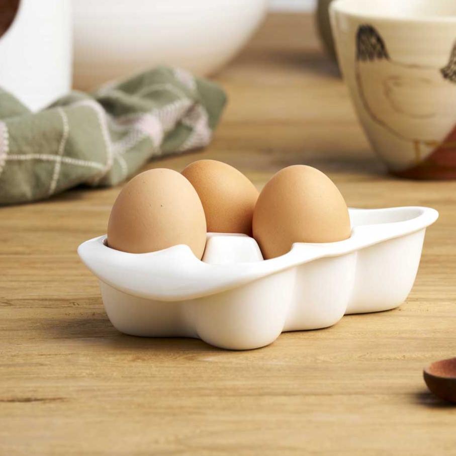 At Home White Egg Crate 6 Cup