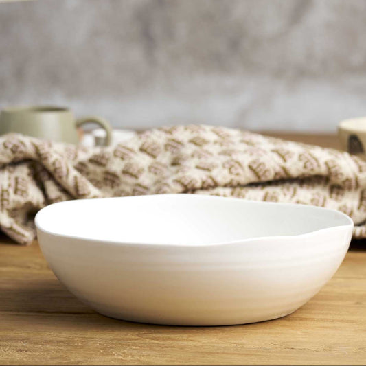 At Home White Serving Bowl