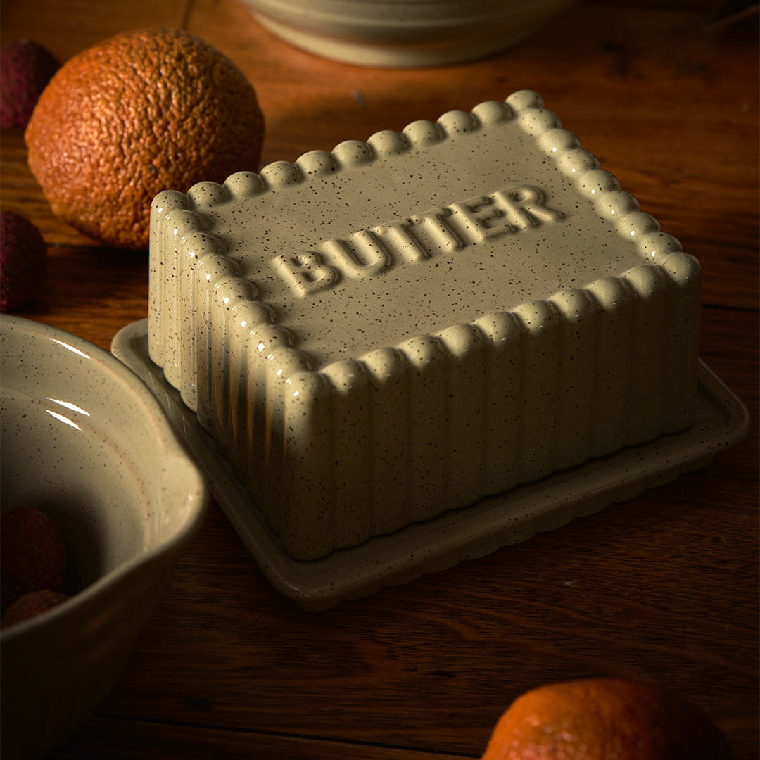 Kitchen Life Peppercorn Large Butter Dish