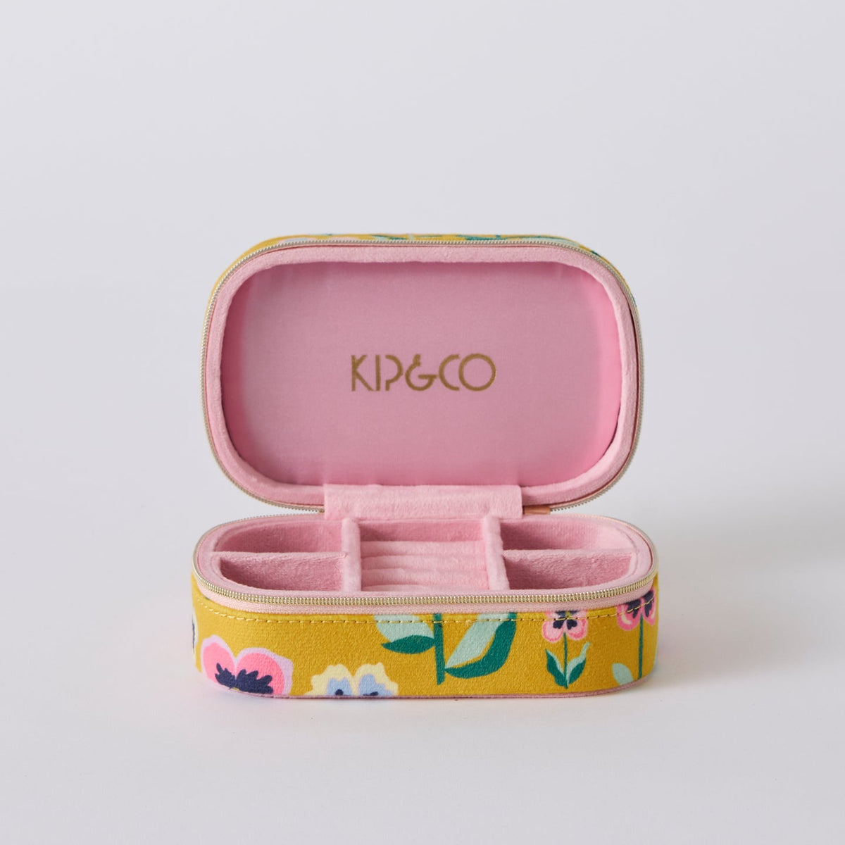 Pretty Pansy Travel Velvet Jewellery Box