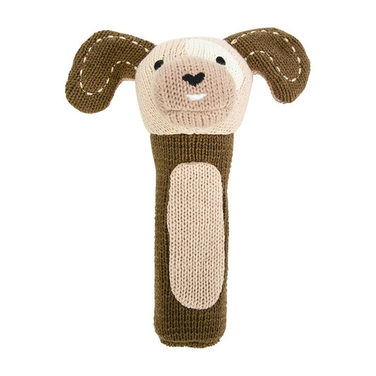 Knit Rattle Puppy