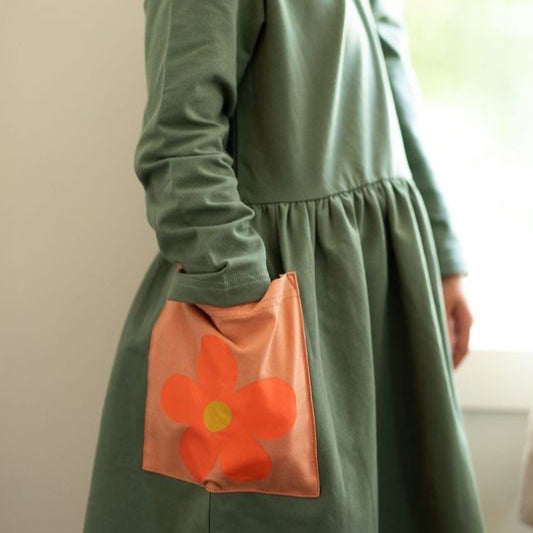 Posy Pockets Long Sleeve Dress