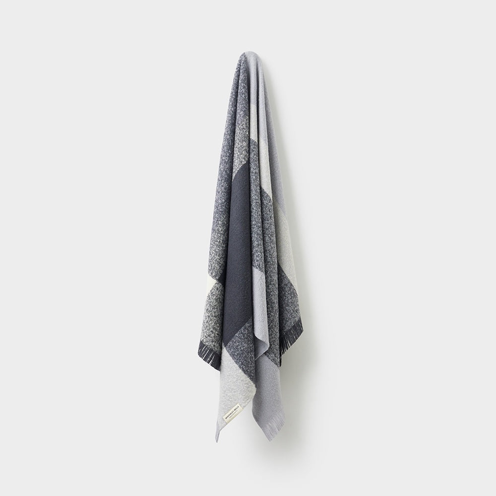 Aloft Grey Merino Wool Throw