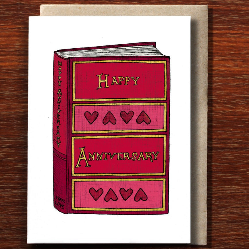 Anniversary Book Greeting Card
