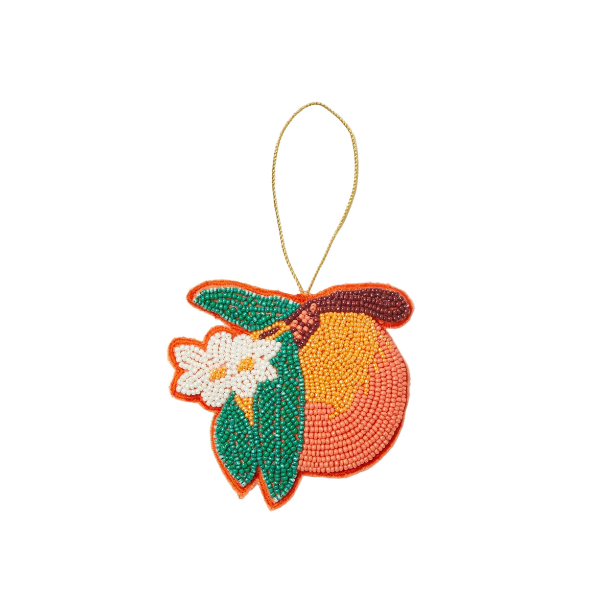 Orange Beaded Christmas Decoration