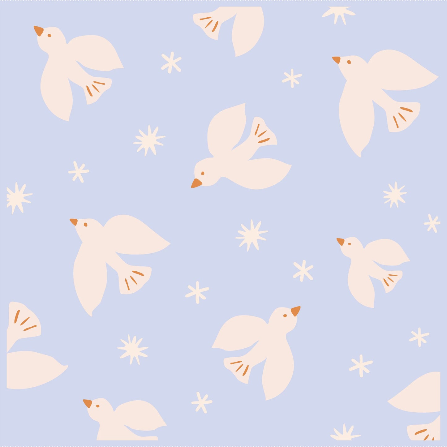 Blue Doves Blanket