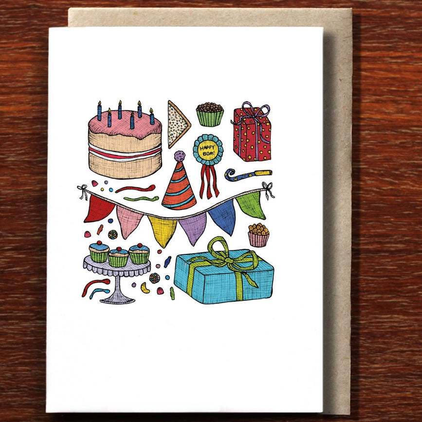 Birthday Party Time Greeting Card