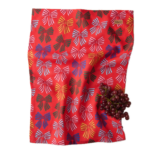 Festive Bow Tea Towel