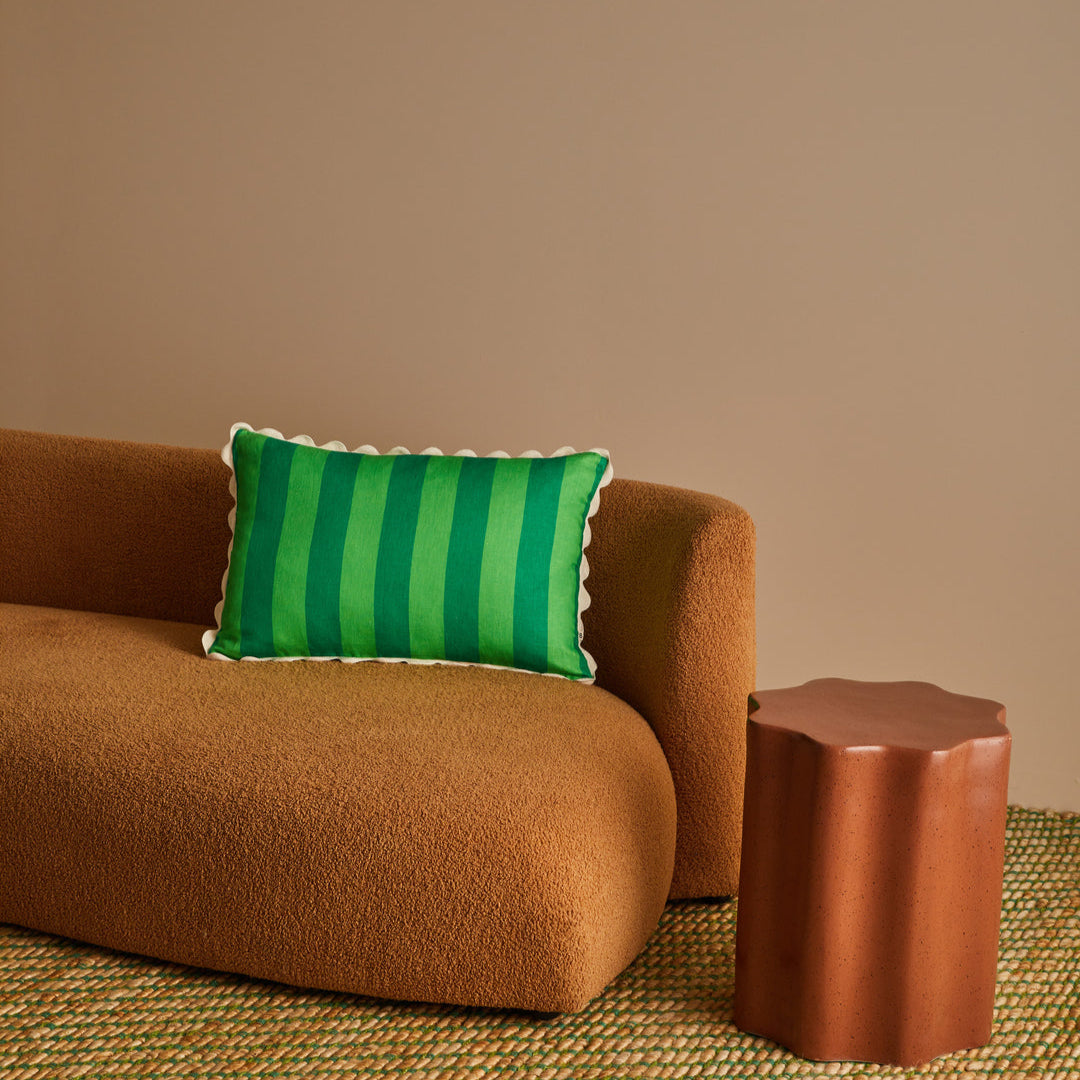 Bold Stripe Green Cushion