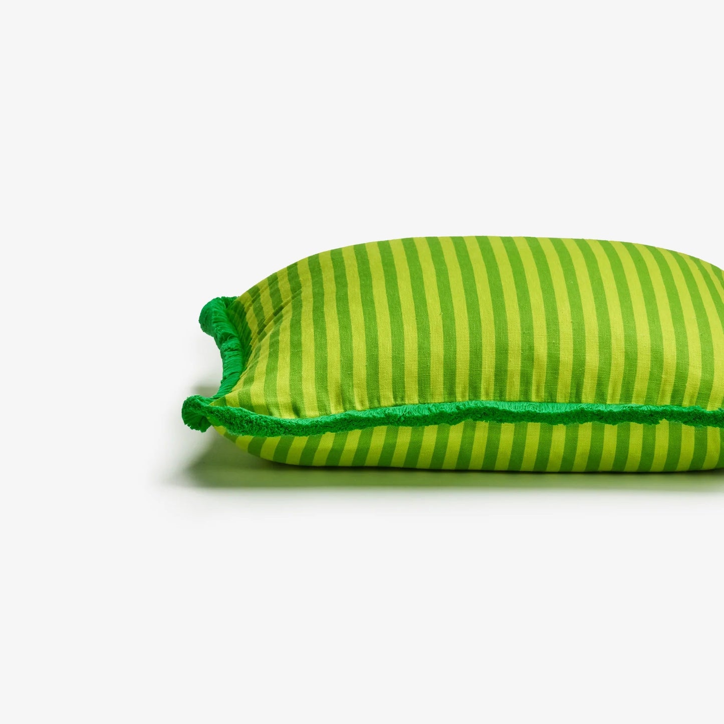 Pinstripe Lime Cushion