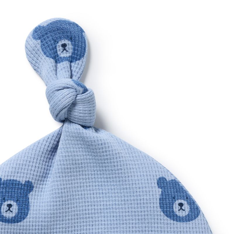 Bear Hugs Organic Waffle Knot Hat