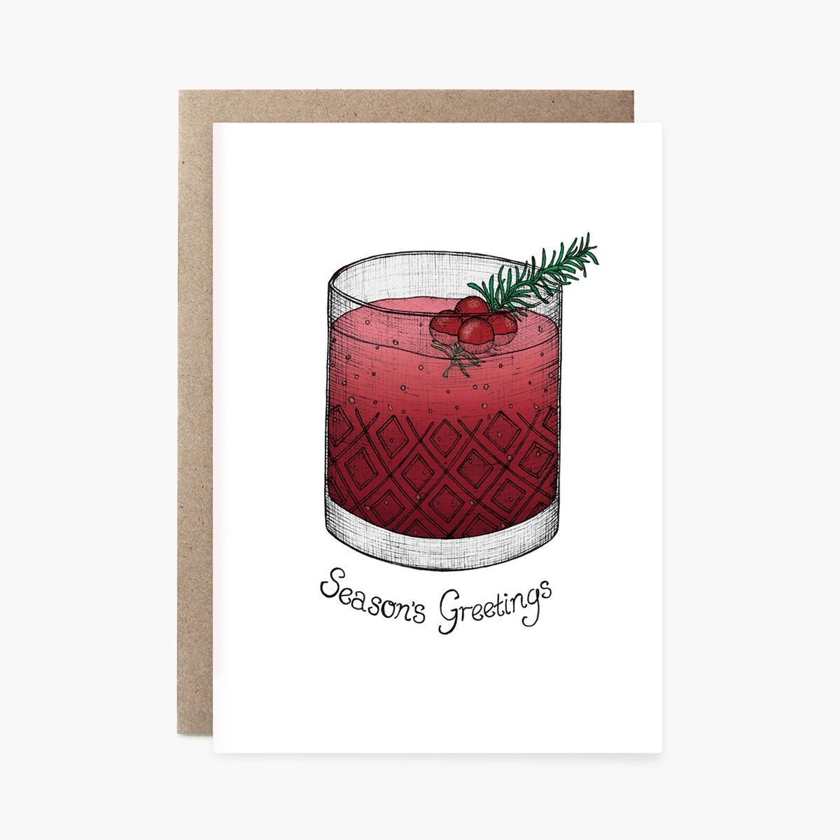 Christmas Cocktail Greeting Card