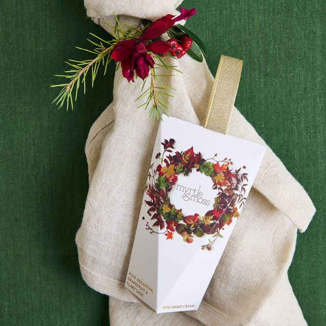 Rose Geranium, Grapefruit & Clary Sage Hand Cream Wreath Ornament