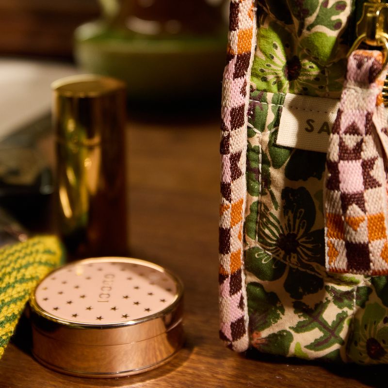 Cactus Green Magnolia Vanity Bag