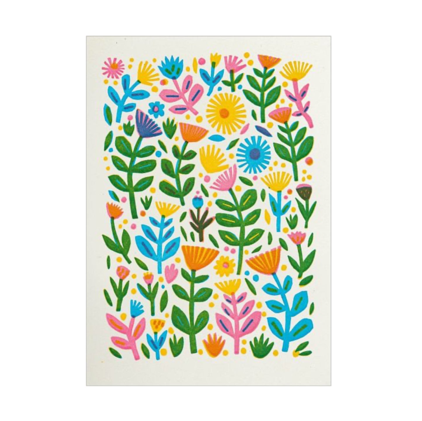 Flower Pattern Mini Greeting Card