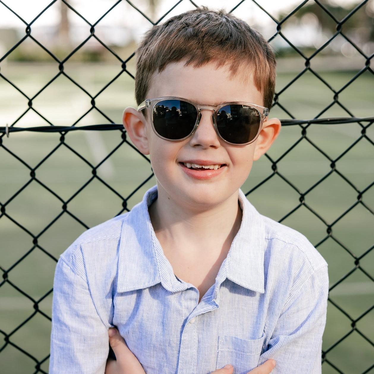Clarke Crystal Grey Kids Sunglasses