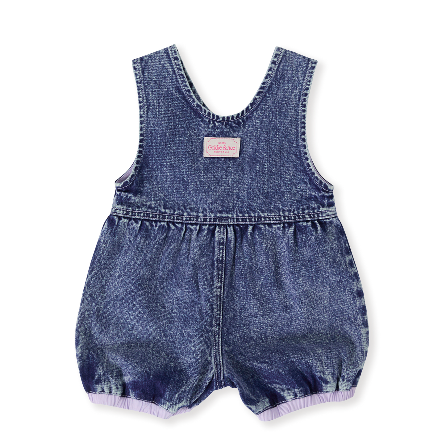 Nina Pastel Petals Denim Romper