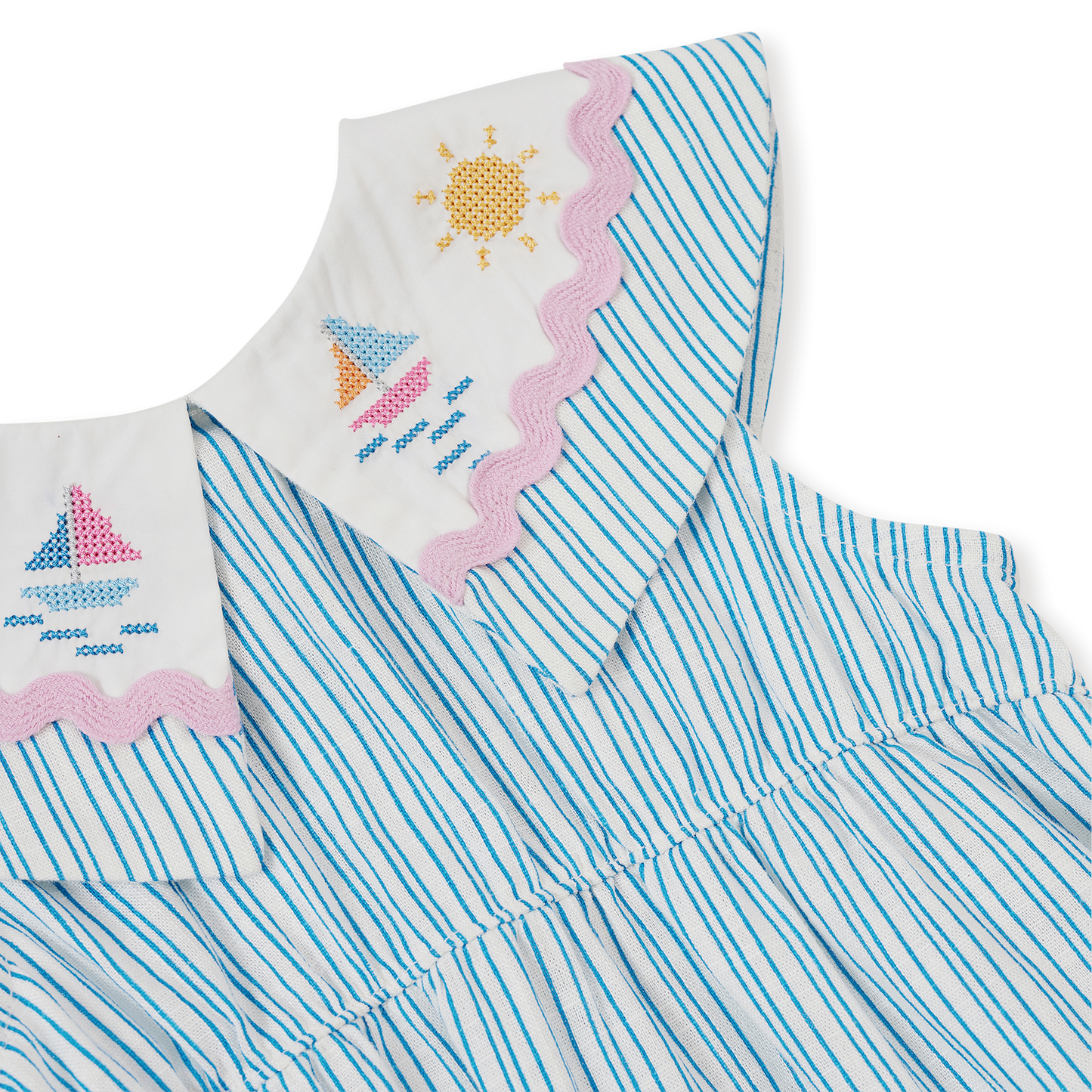 Sailor Stripe Ava Collared Romper