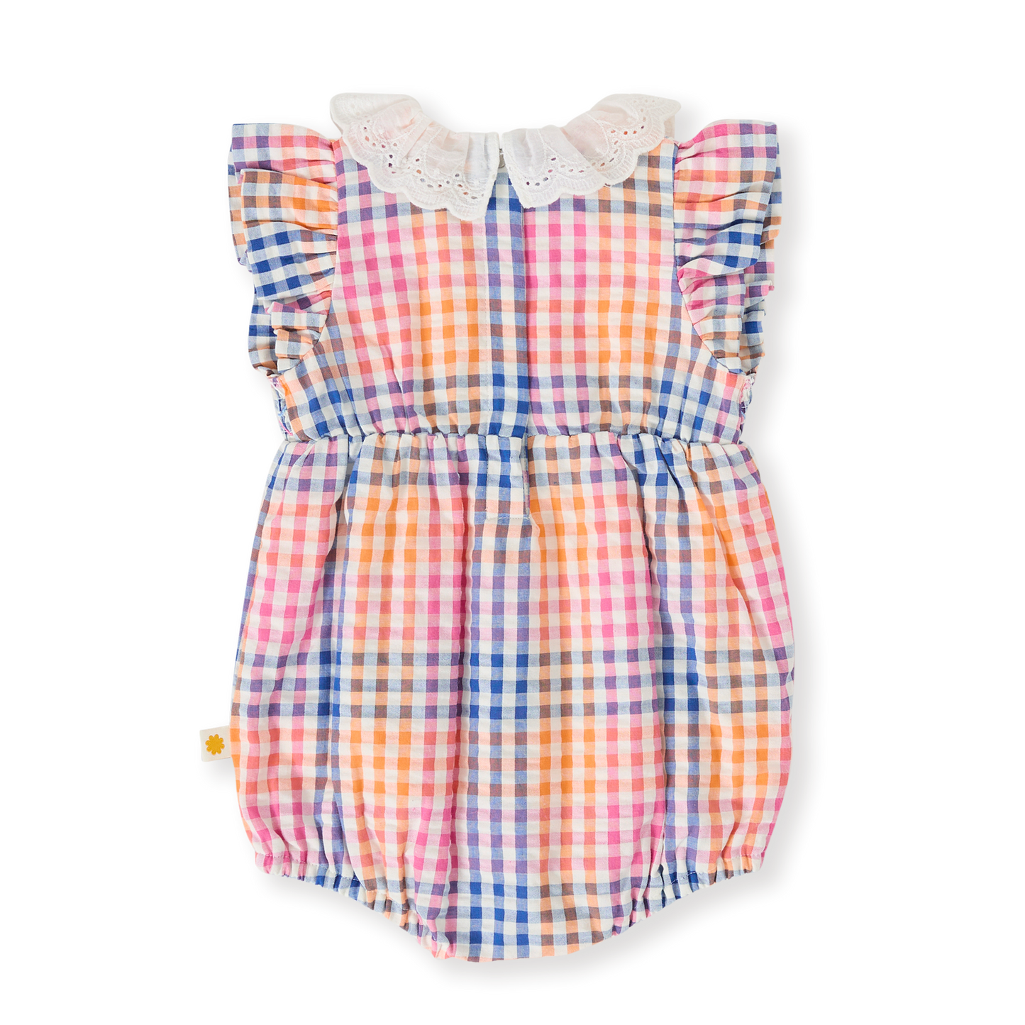 Rainbow Gingham Lani Smocked Romper
