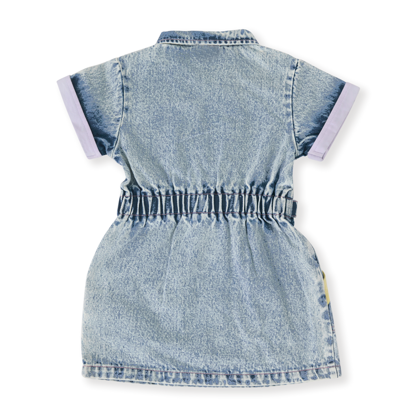 Pastel Pop Piper Denim Belted Kids Dress