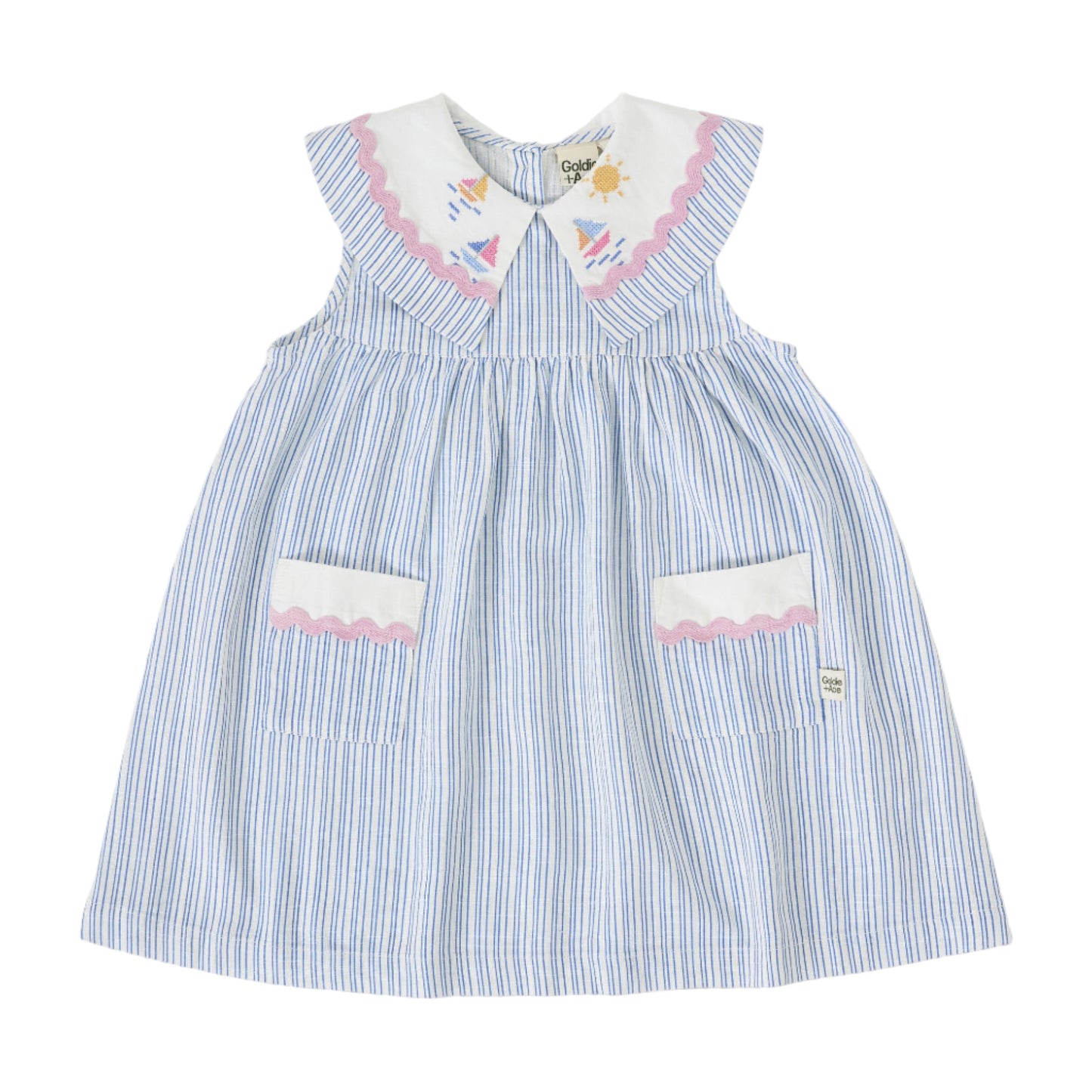 Sailor Stripe Lucy Collared Kids Dress