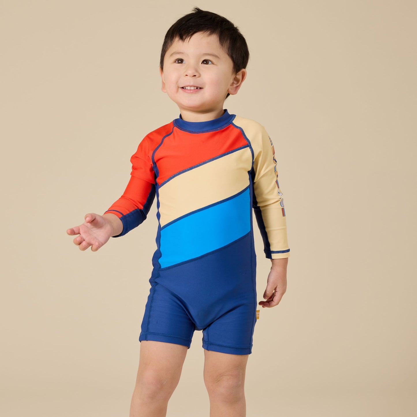 Nautical Flag Short Leg Baby Swimsuit