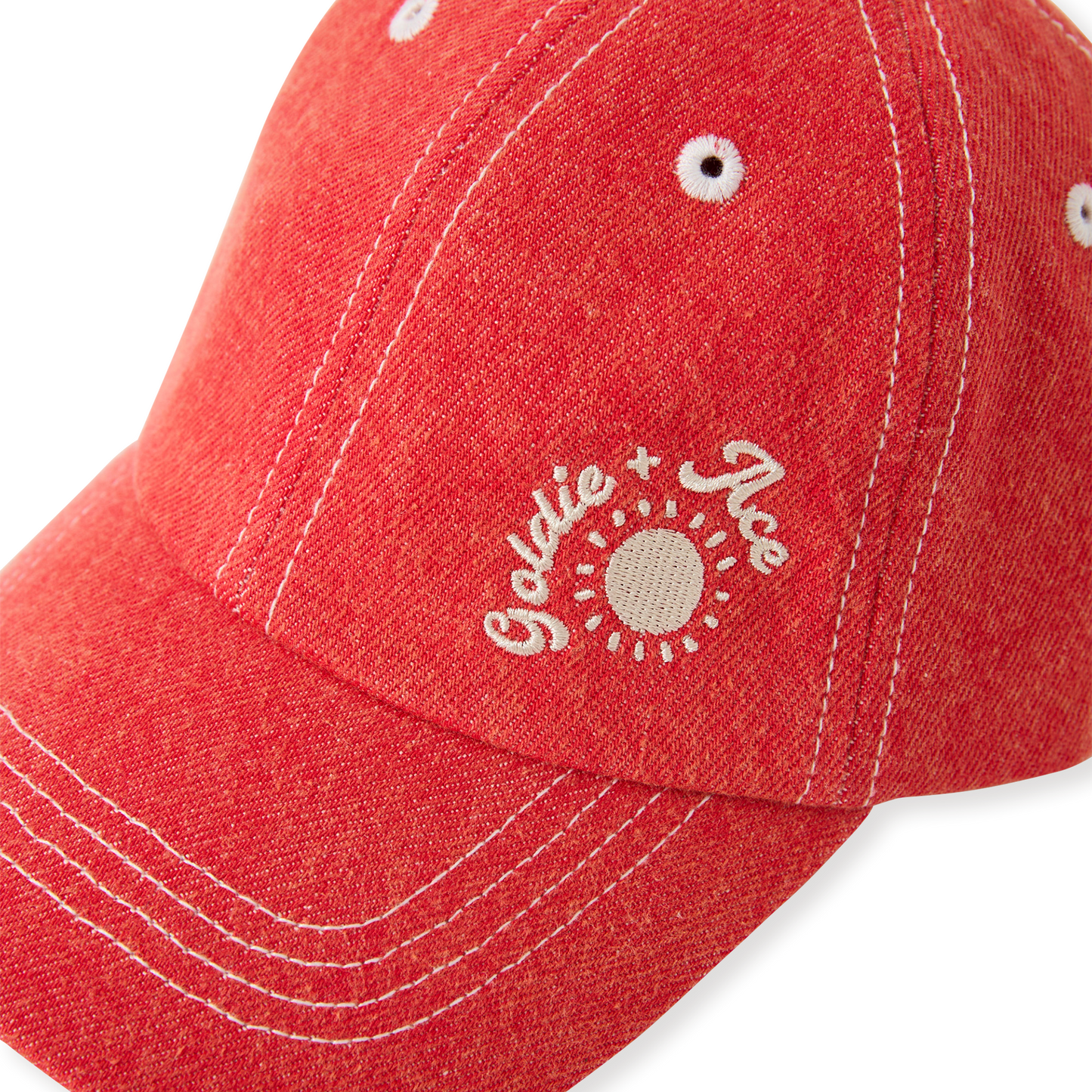 Tate Embroidered Denim Cap