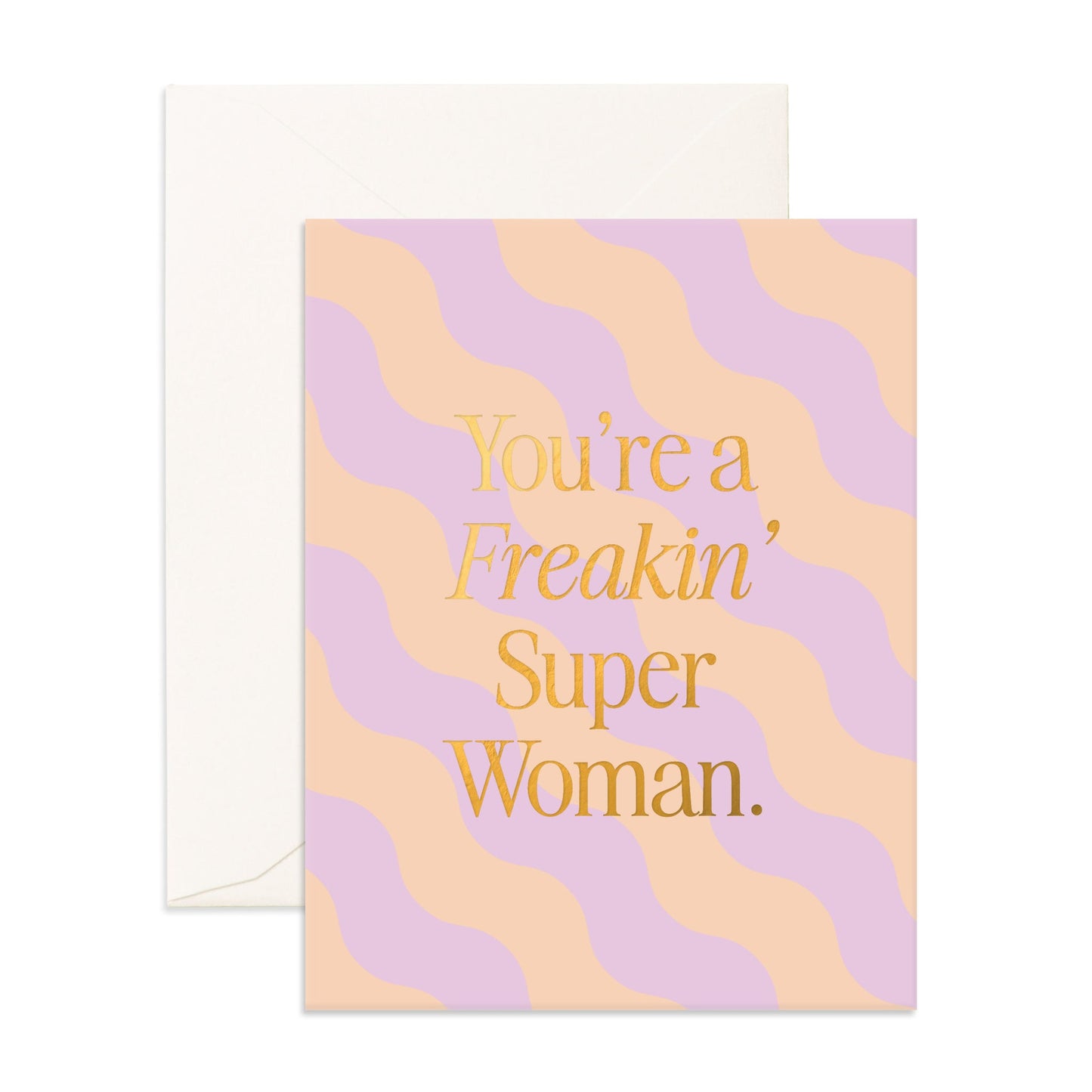 Freakin' Superwoman Ripple Greeting Card