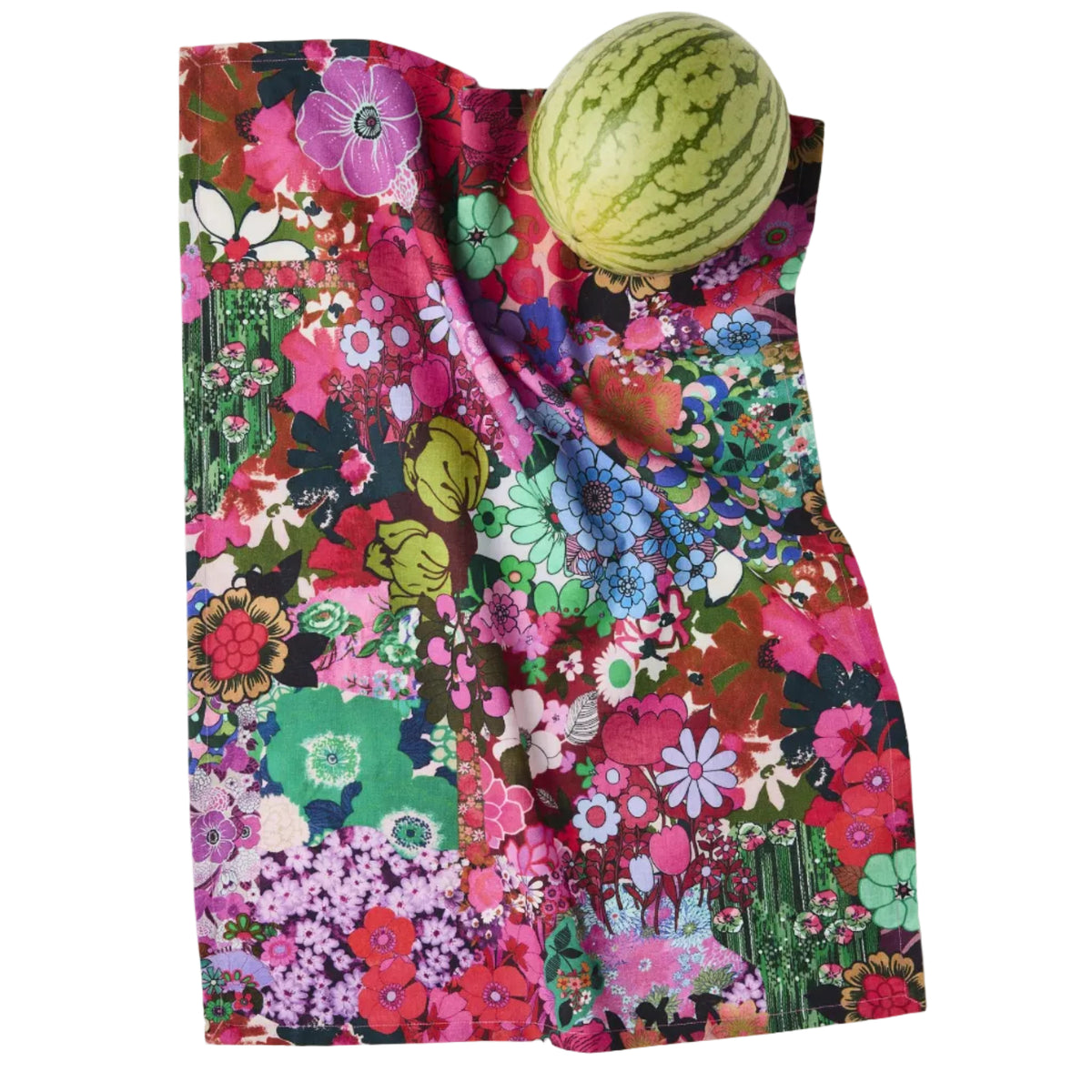 Flower Power Pink Tea Towel
