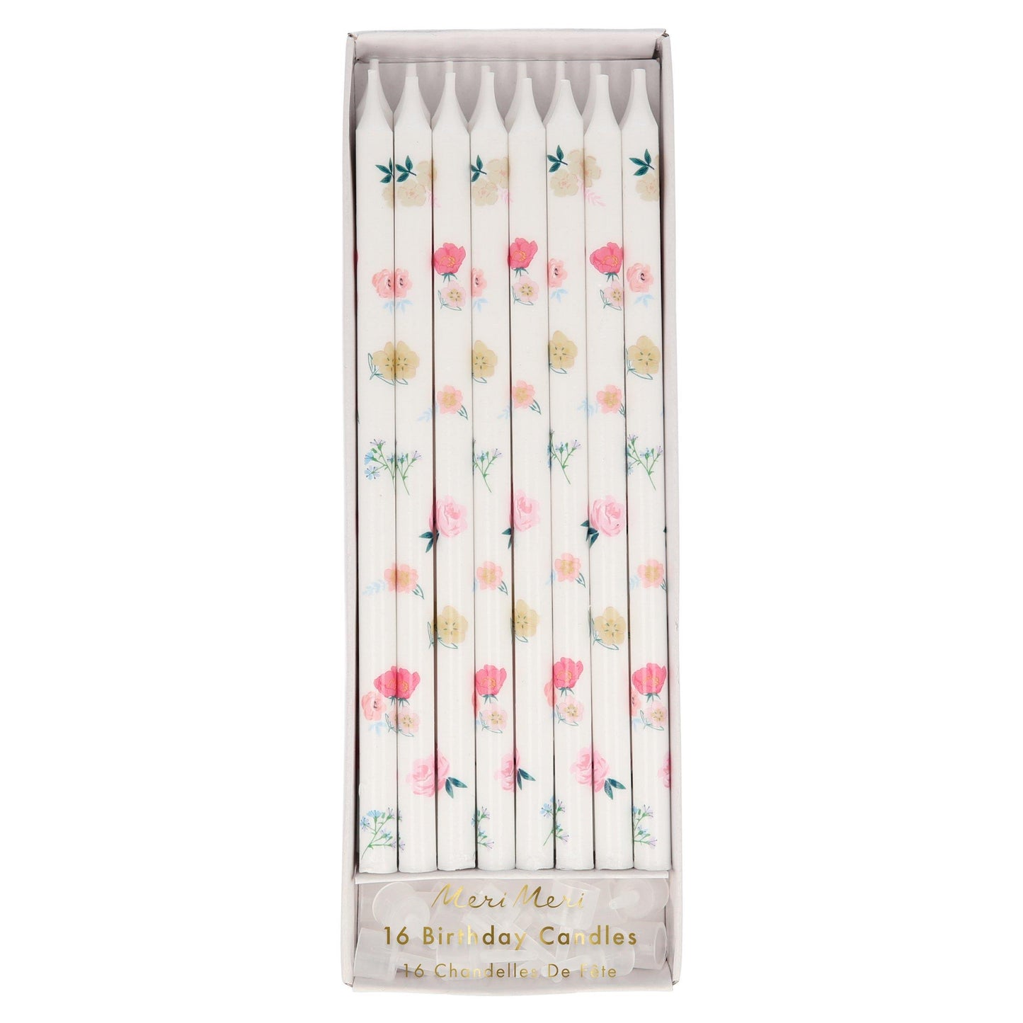 Floral Pattern Birthday Candles (Pack of 16)