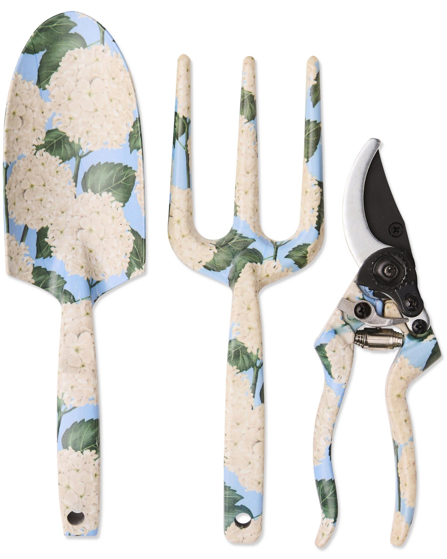 Hydrangea Blue Garden Tools and Gloves Set