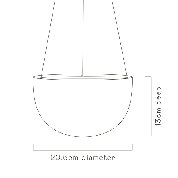 Decorative Hanging Planter Blue Botanical