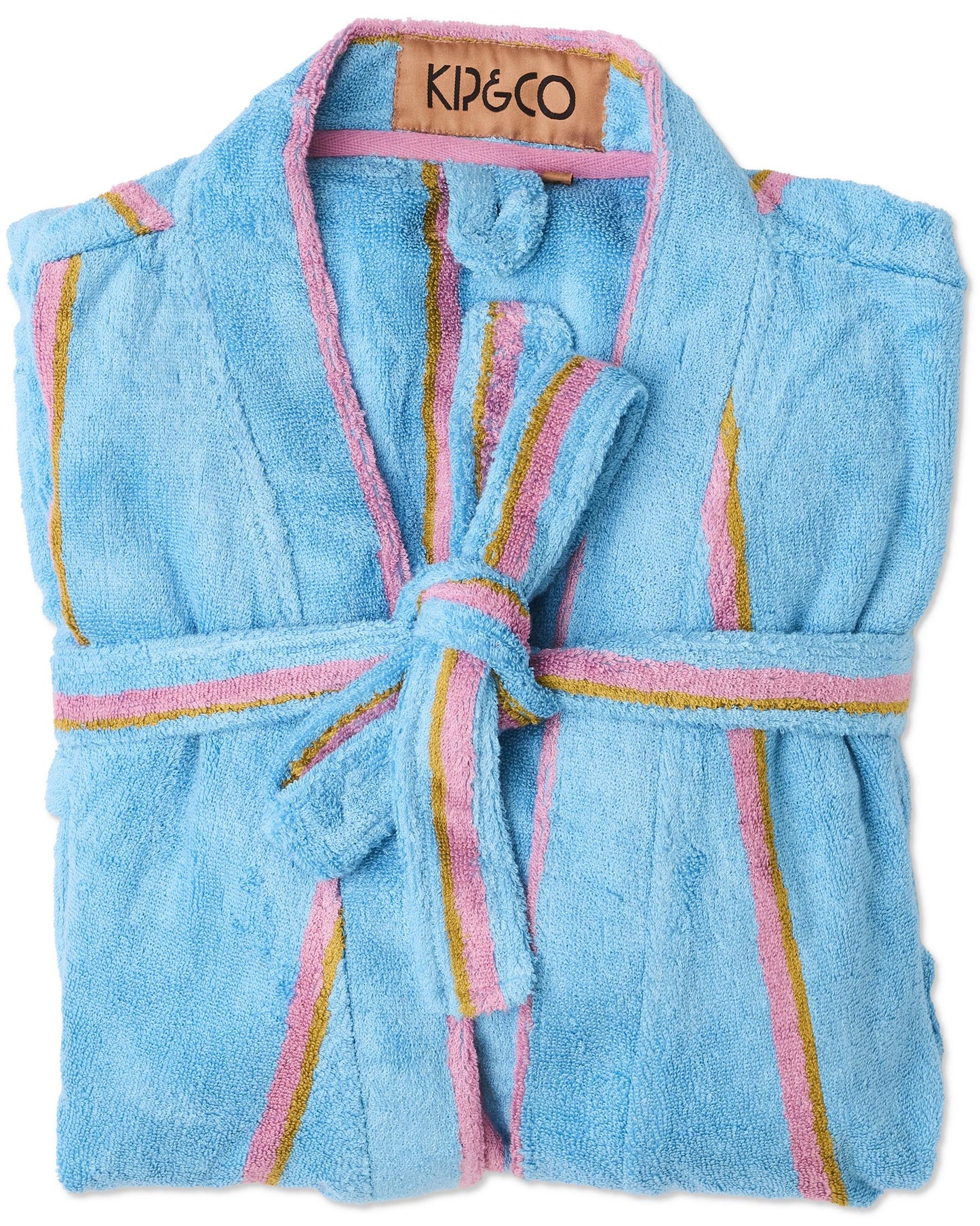 Aegean Stripe Bamboo Terry Bath Robe