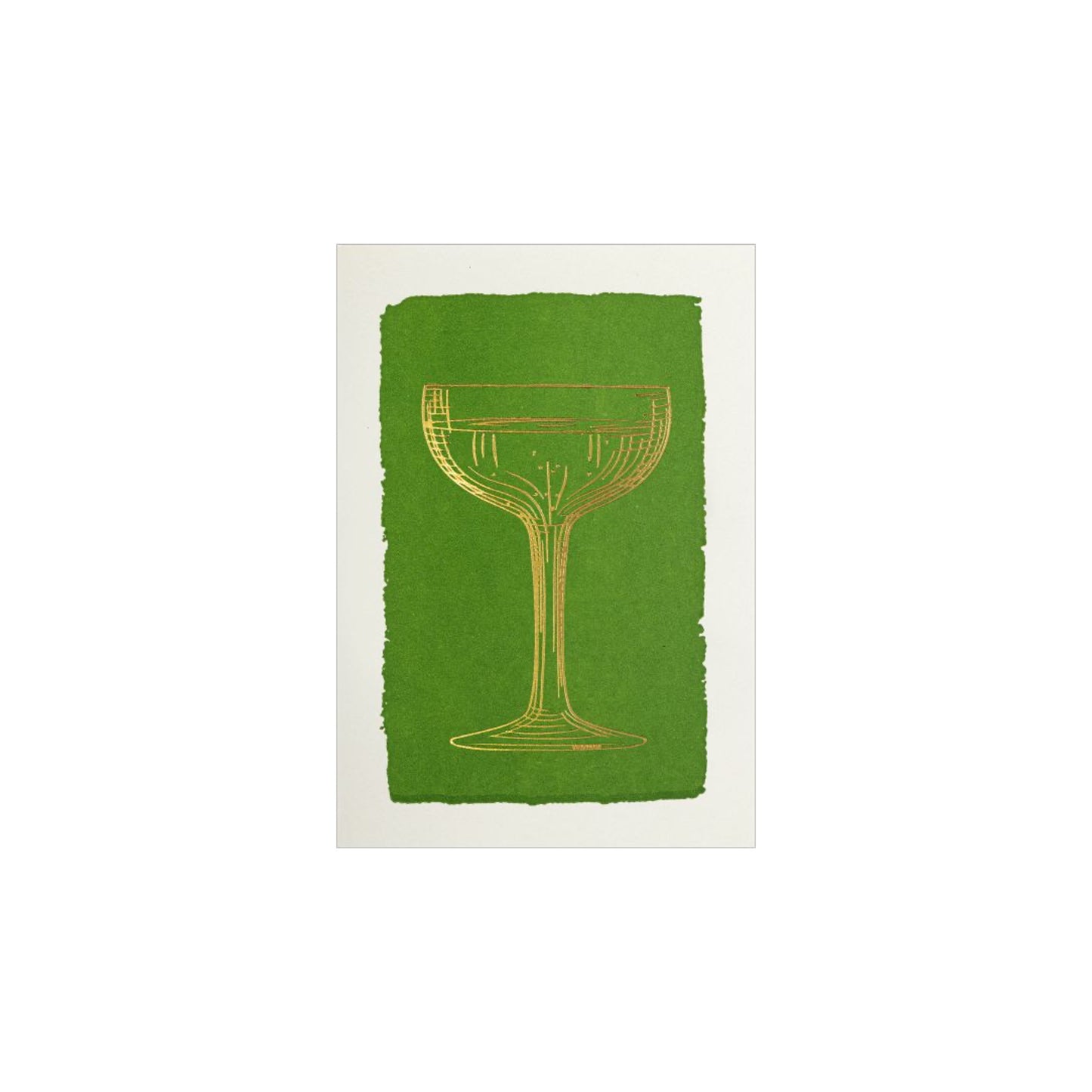 Champagne Glass Mini Greeting Card