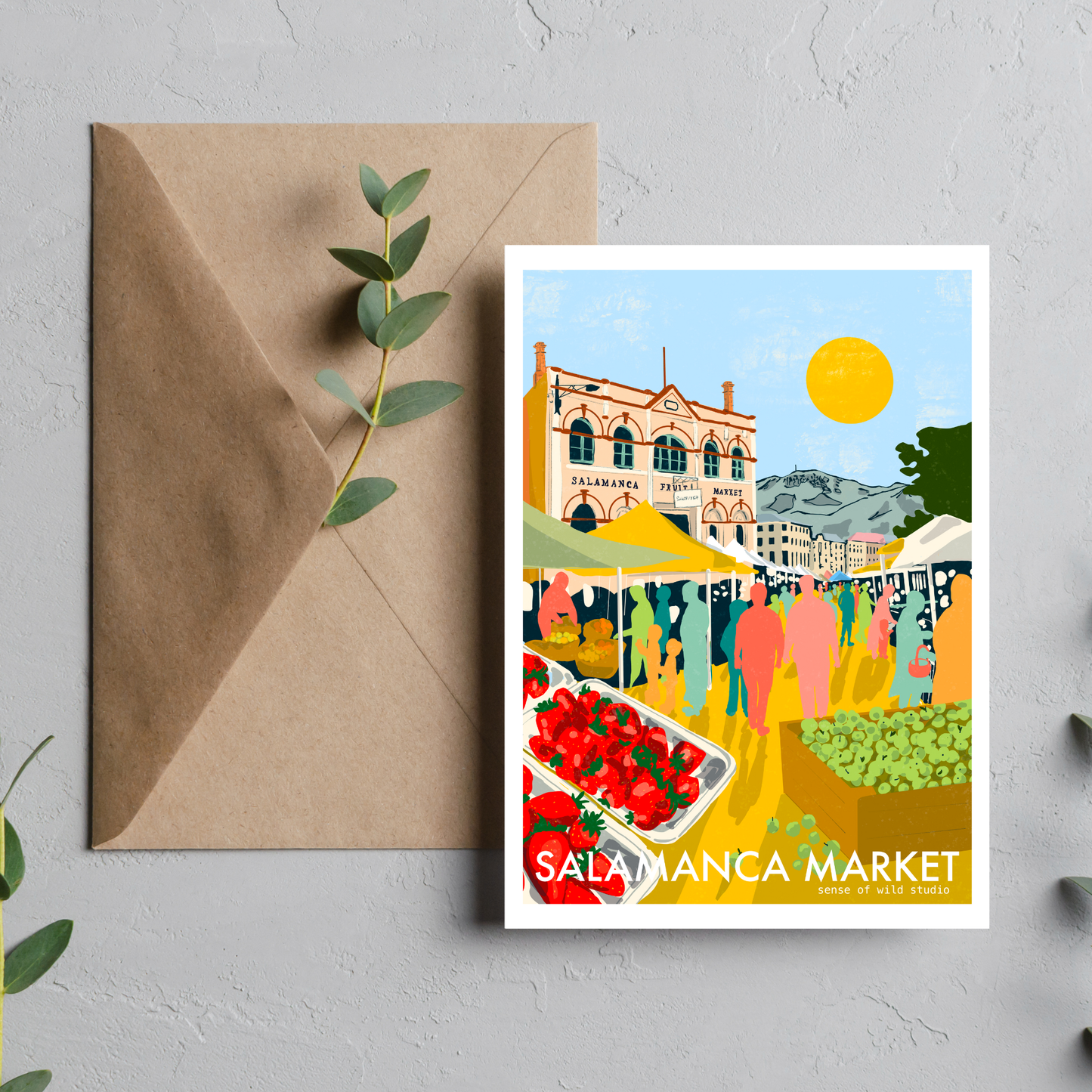 Salamanca Market Greeting Card