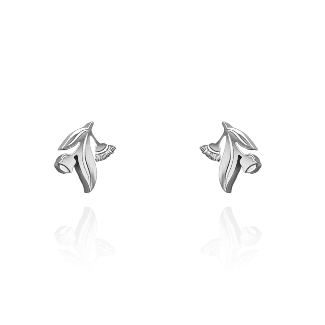 Eucalyptus Leaf Stud Earrings