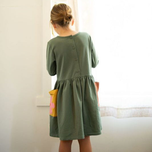 Posy Pockets Long Sleeve Dress