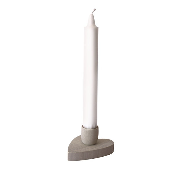 Heart White Candlestick Holder