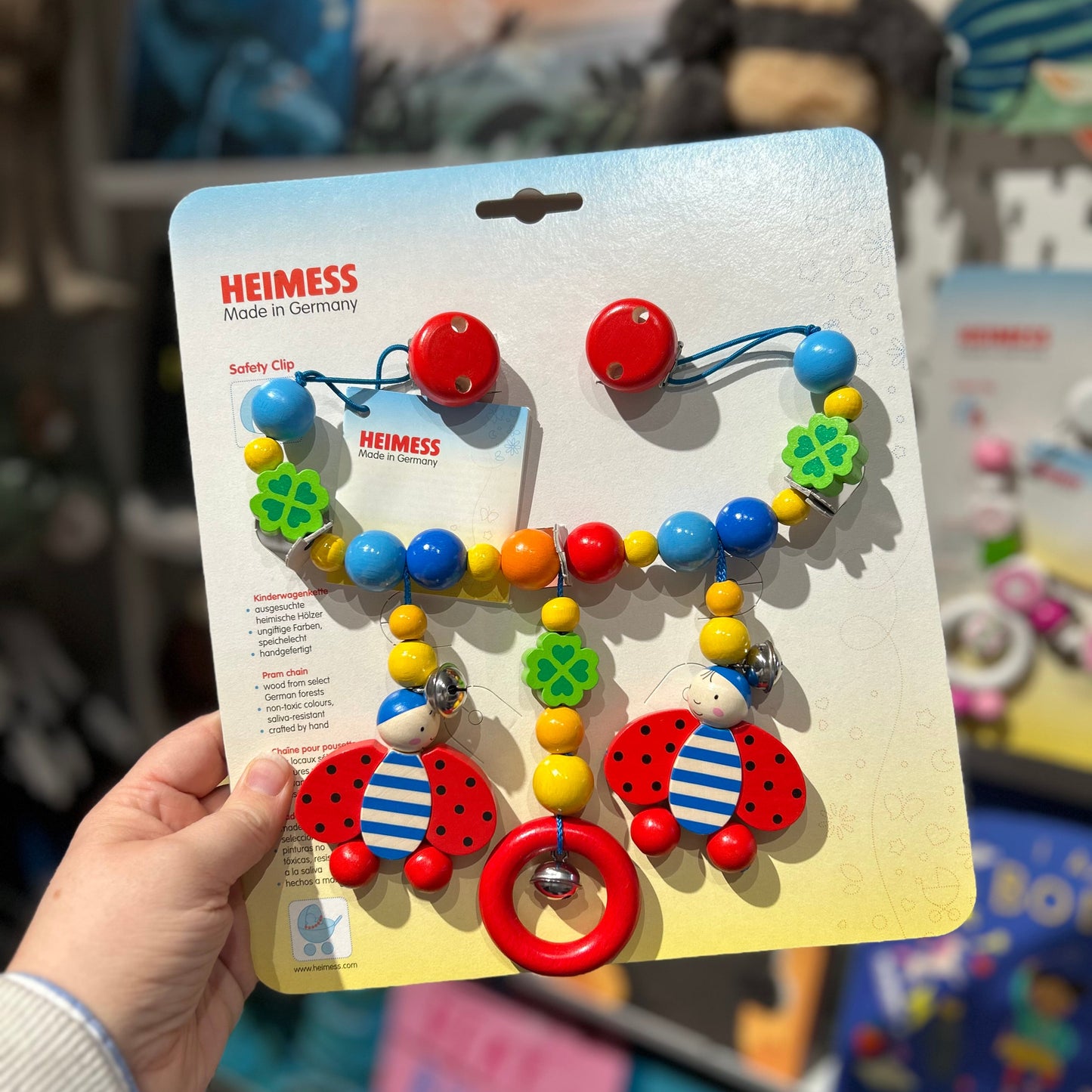 Ladybird Pram Chain With Clips