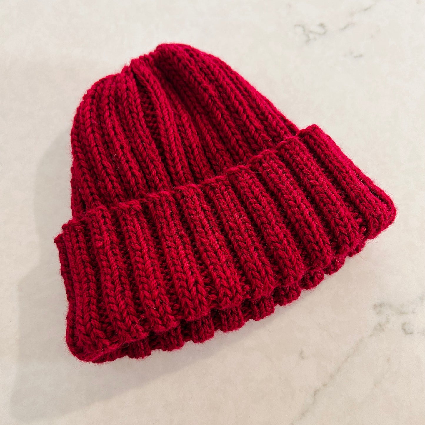Berry Hand Knitted Wool Beanie