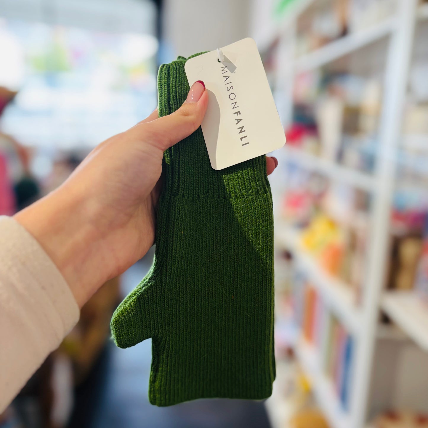 Green Cashmere Julia Mittens