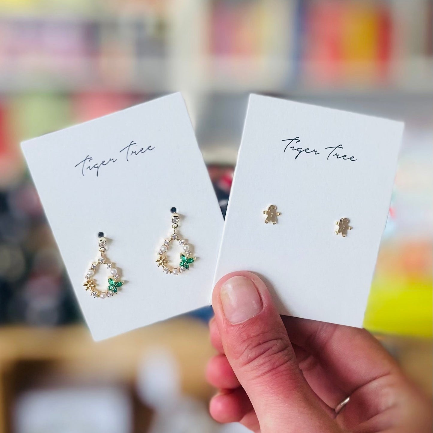 Gingerbread Gold Studs