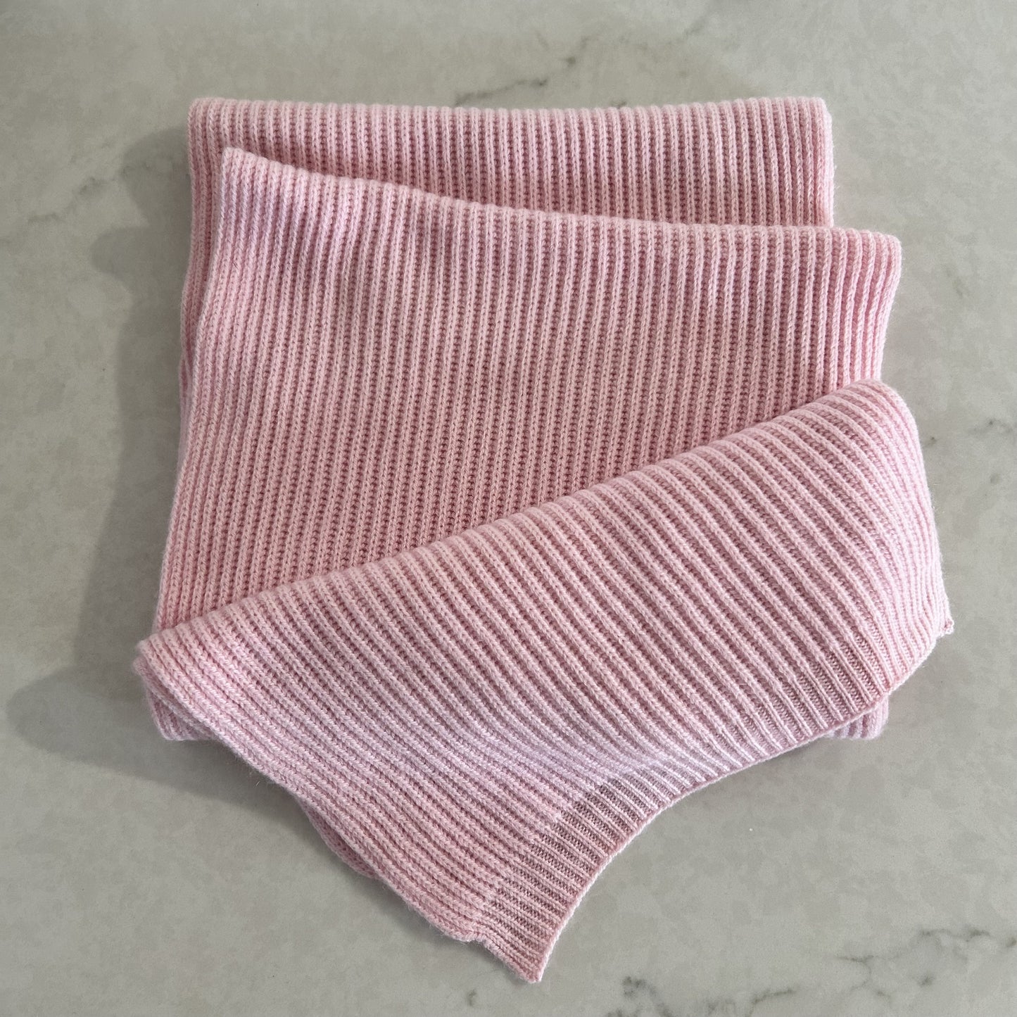 Pink Knit Cashmere Scarf