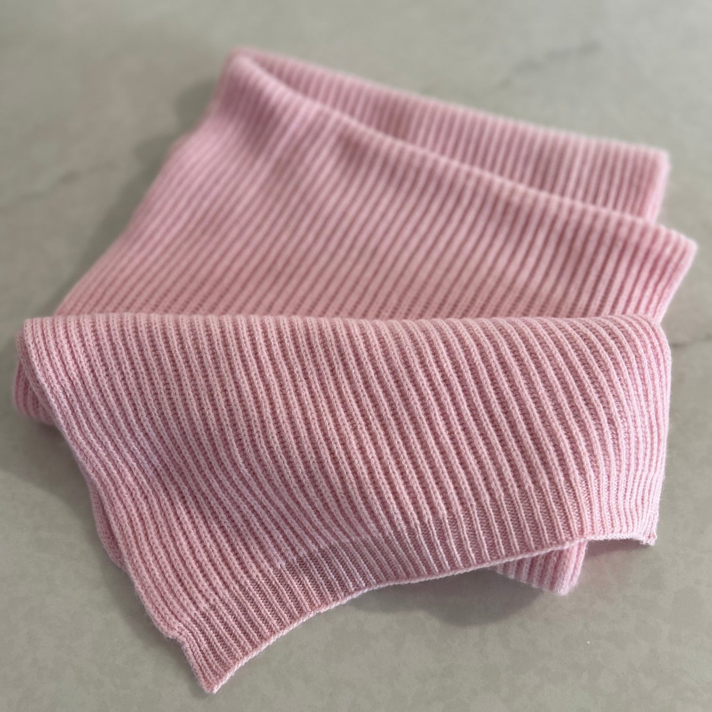 Pink Knit Cashmere Scarf